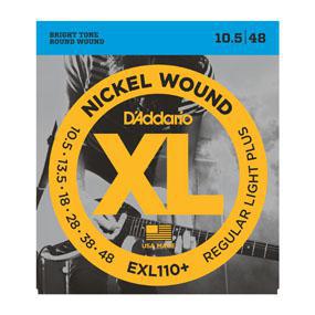 D'Addario EXL110+ Nickel Wound, Regular Light Plus, 10.5-48 - British Audio