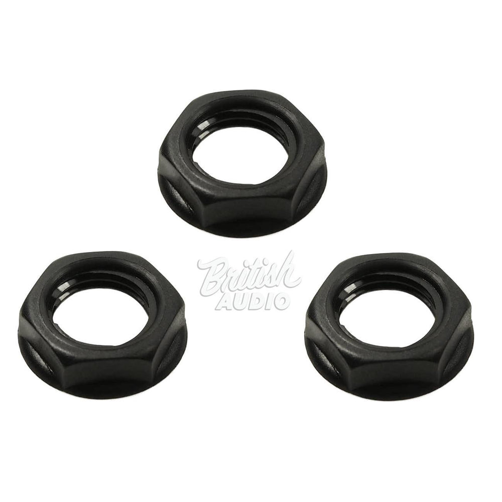3 x VOX ® Black Jack Nuts 1/4" for Guitar Amplifiers (3-pack)