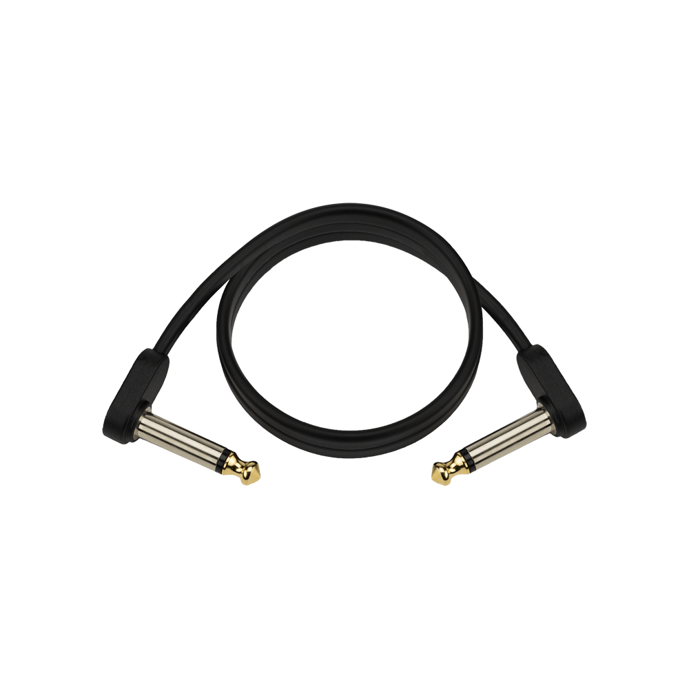 D'Addario Accessories Flat Patch Cable, Right Angle, Single PK