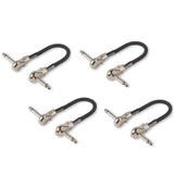4-Pack of MXR 6" Right Angle Patch Cable for Pedals and Pedalboards