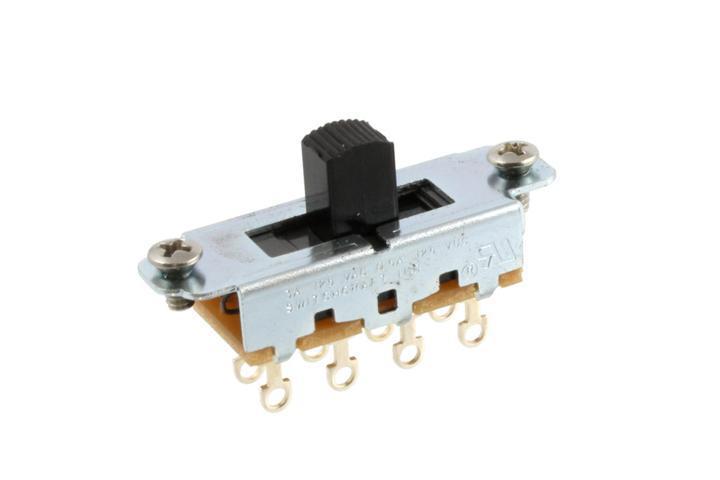 Switchcraft® On-Off-On Black Knob Slide Switch for Mustang® with screws # EP-0261-023 - British Audio