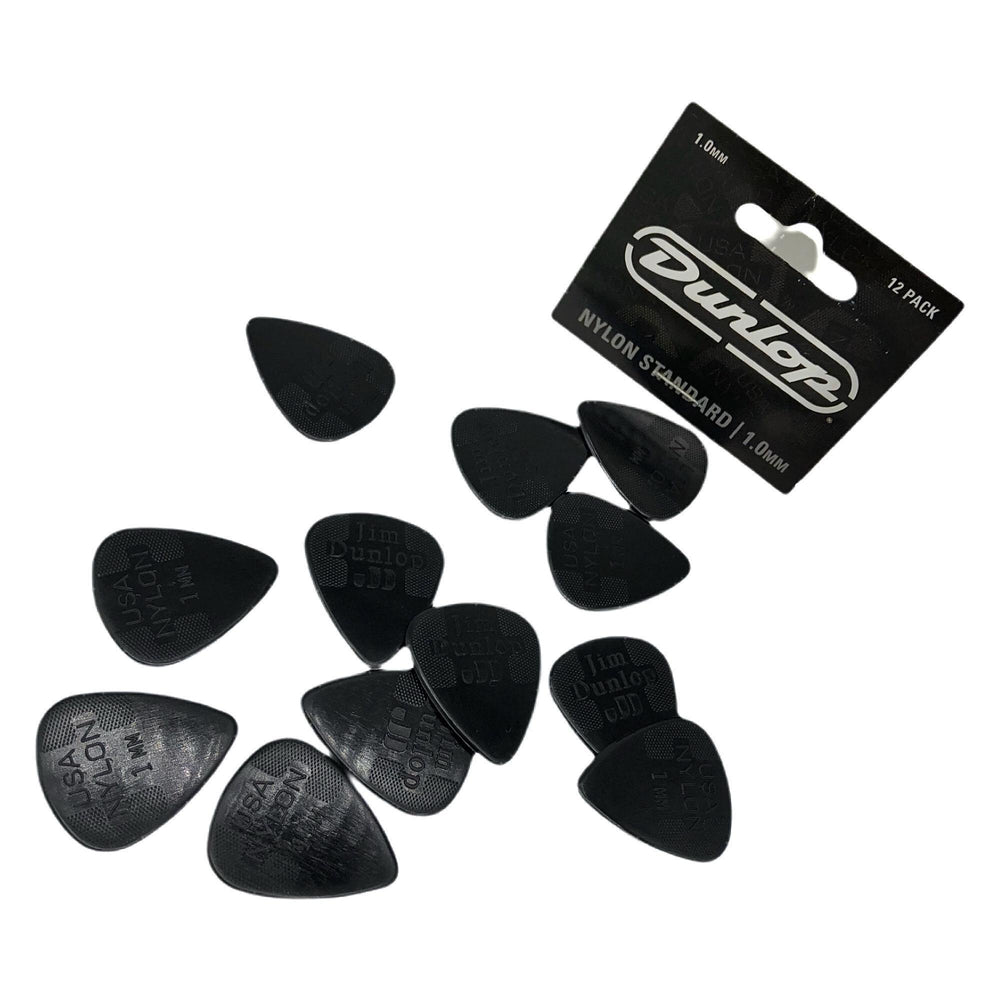 Dunlop 44P1.0 Nylon Standard, Black, 1.0mm, 12/Player's Pick Pack