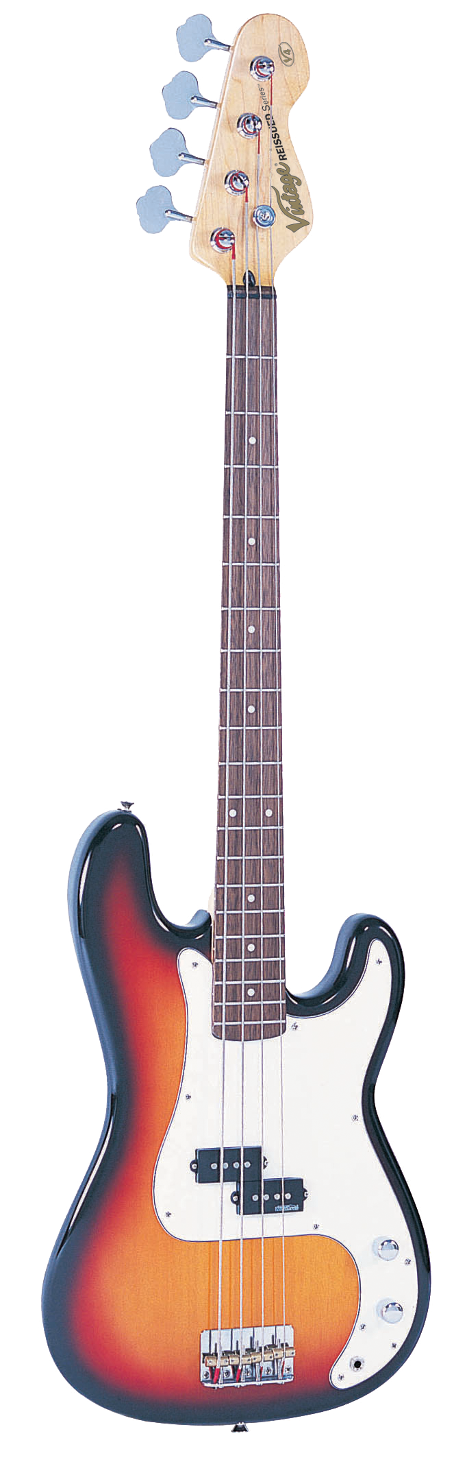 Vintage® V4SB 'Sunburst'  Bass Guitar - British Audio