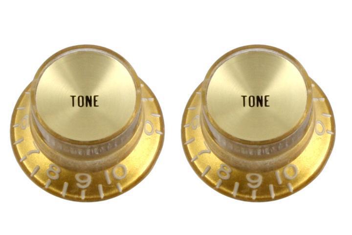 Set of 2 Tone Reflector Knobs (Gold) Allparts PK-0182-032 - British Audio