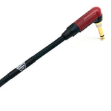 British Audio Pro Performance Silent Instrument Cable - Right Angle Silent to Straight (Black Jacket) - British Audio