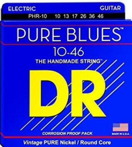 DR Pure Blues 10-46 Pure Nickel Electric Guitar Strings - British Audio
